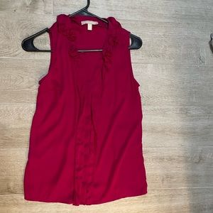 Banana Republic Pink Ruffle Blouse size OP